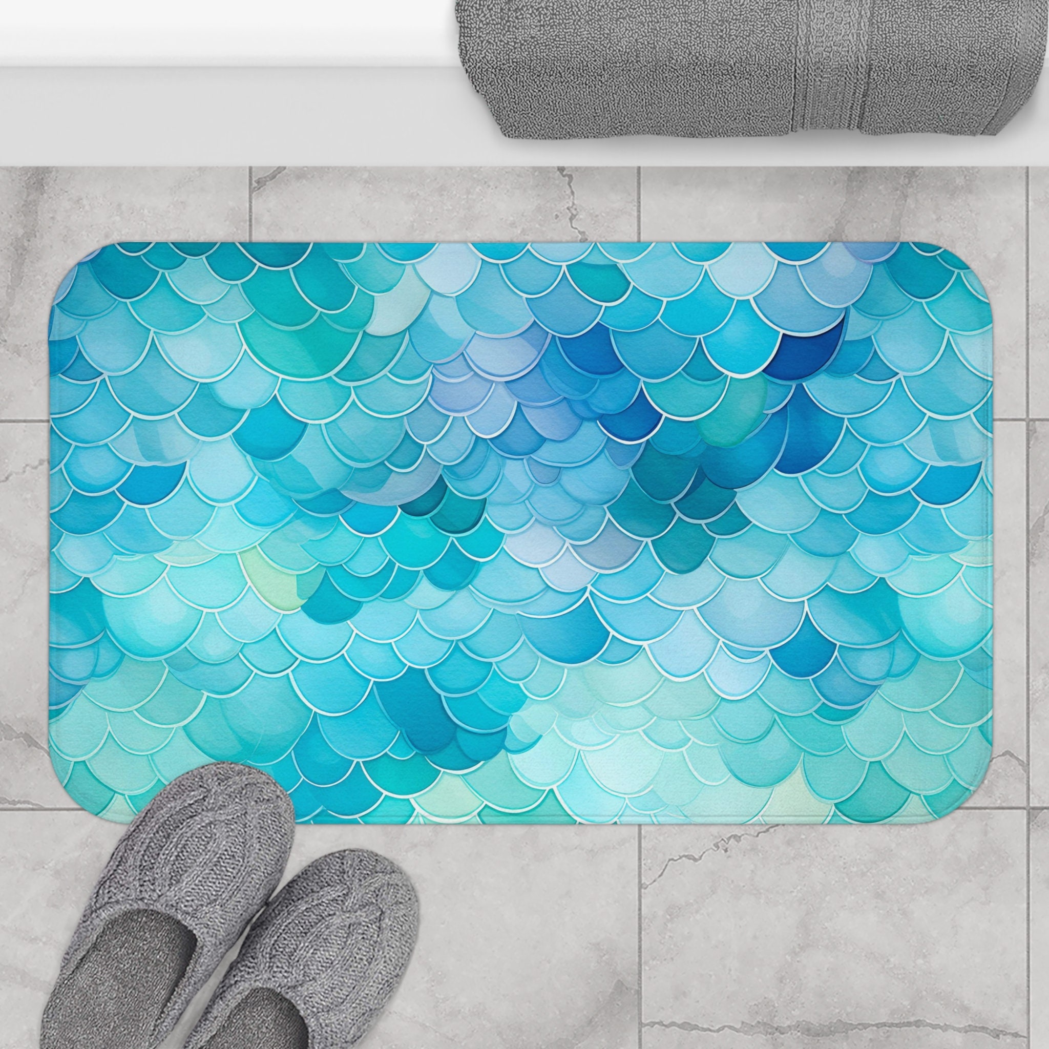Aqua Bath Mat Etsy Ireland