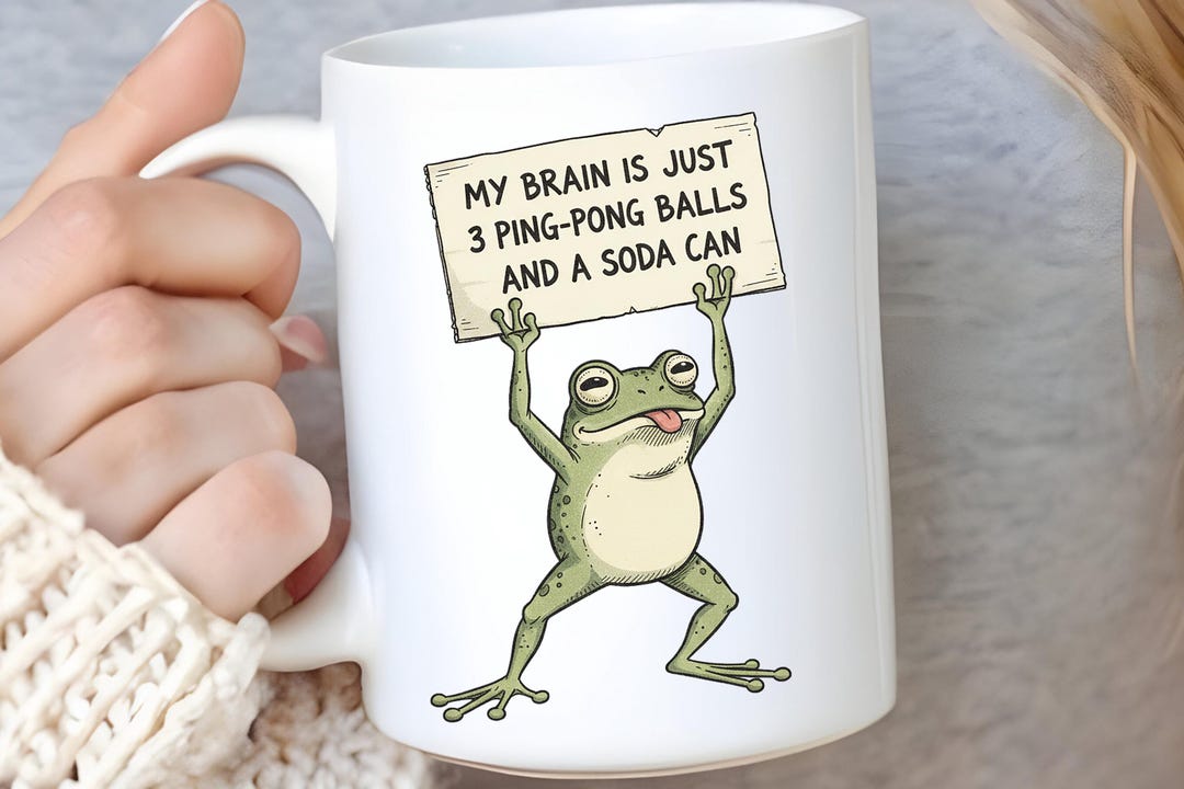 No Thoughts Only Ribbit Frog PNG Bundle, Unhinged Cowboy Frog ...