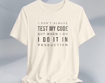 Funny Programmer Humor Unisex Jersey Short Sleeve Tee - Software Gift, SQL Server, Coding Shirt, Tech Joke, Computer Science Top