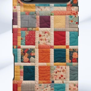 Etui na telefon z blokiem patchworkowym | Wzór pikowanego patchworku