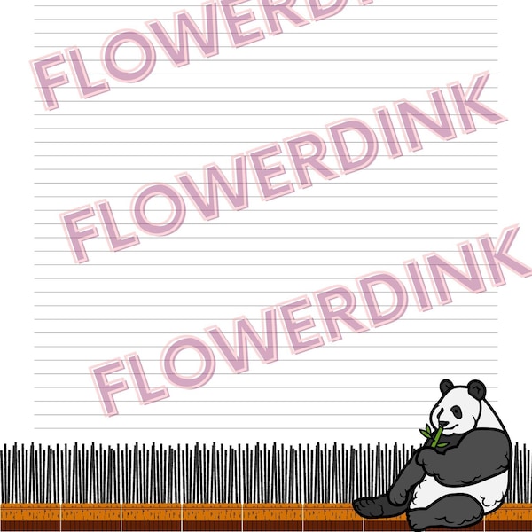 Lettre Papier à Lettres Panda Imprimable Papel descargable JW