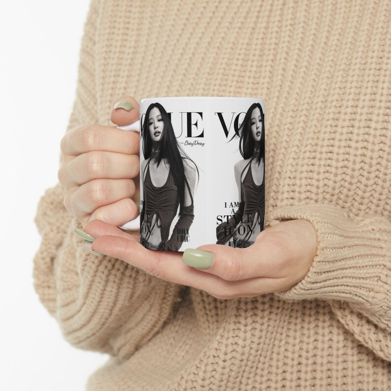 Model mok tijdschriftomslag Vogue | Keramische koffiekop afbeelding 7