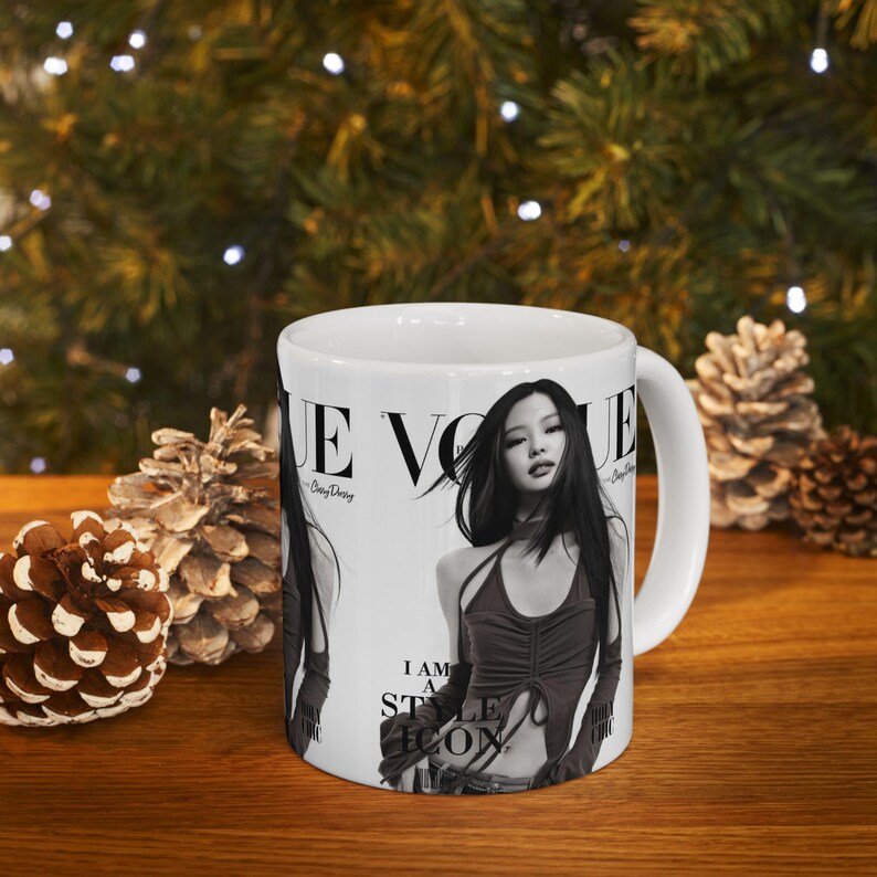 Model mok tijdschriftomslag Vogue | Keramische koffiekop afbeelding 6