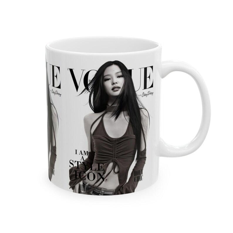 Model mok tijdschriftomslag Vogue | Keramische koffiekop afbeelding 4