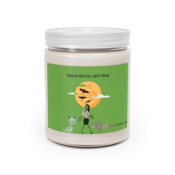 Zombie Halloween Scented Candle | Comfort Spice Santa Candle | Dead but Still Best Friends Candle | Halloween Decor | Holiday Gift