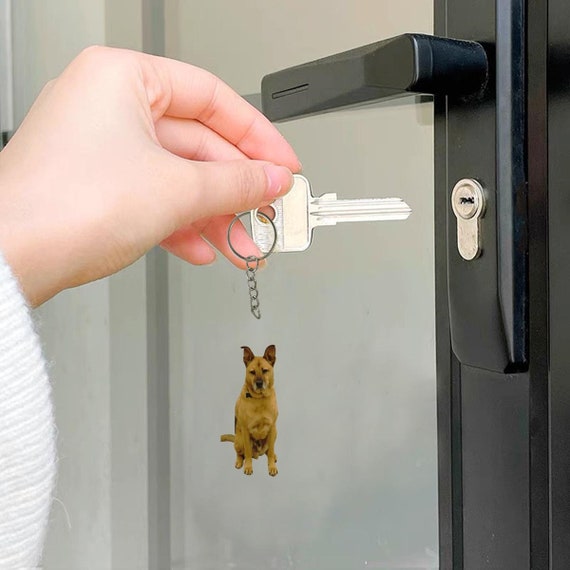 Carolina dog pillow keychain personalized keychain photo of pet keychain keychain is small pillow  Dog breed
