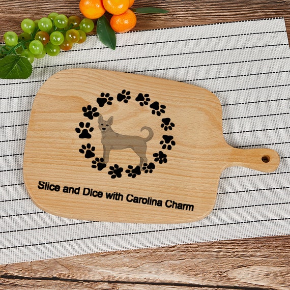 Carolina Dog-Inspired Cutting Board | Custom Wood Chopping Board 13" x 8" | Perfect Gift for Mom or Dad