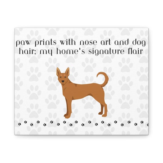 Paw prints and nose art and dog hair Canvas Gallery Wraps
