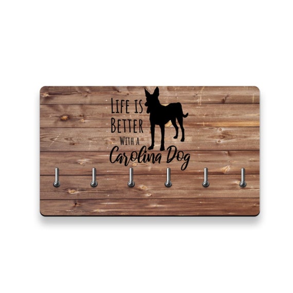 Carolina dog leash holder for wall hanging 6 hooks