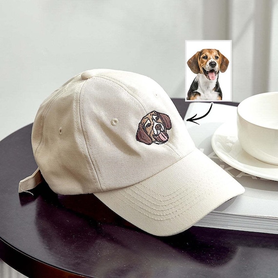 Custom Embroidered pet hat featuring a personalized pet photo Custom Pet Photo Dog Hat Perfect for all breeds Gift for Pet owner Pet Lover