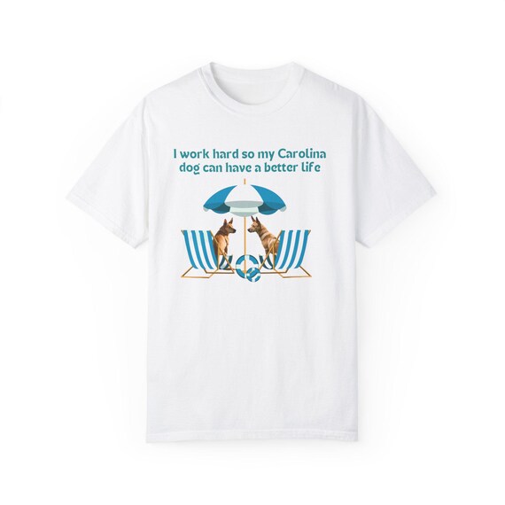 Carolina Dog Owner T-shirt, Cute Work Hard Pet Lover Tee, Unisex Tee, Gift for Dog Mom Dad, Dog Parent Shirt, Casual Shirt