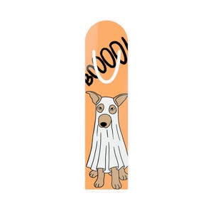 Carolina Dog Ghost &quot;Boo&quot; Bookmark | Halloween Dog Lover Bookmark | Spooky Pet Bookmark | Ghost Dog Bookmark | Halloween Gift for Book Lovers