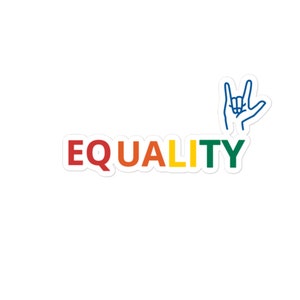 Equality Bubble-free stickers