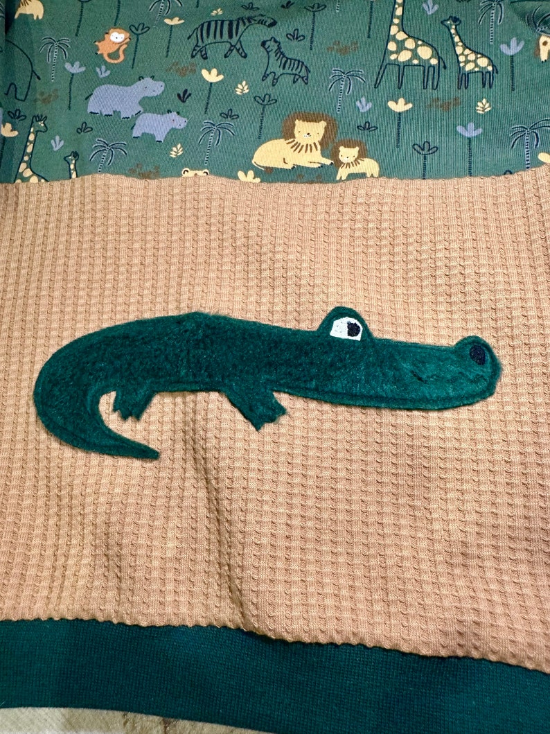 Children's clothing pants, sweater, set Crocodile in the Nile HerzlichbySebastian image 4