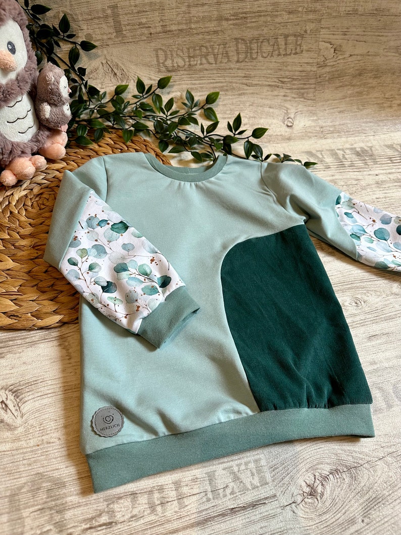 Kinderkleidung Set Warmer Eukalyptus Pulli Hose HerzlichbySebastian Pulli