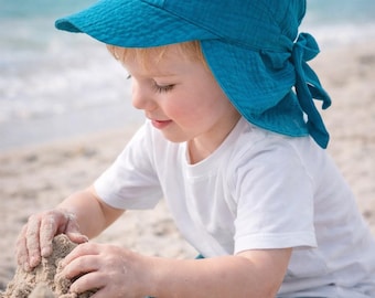 Baby Kinder Caps Musselin Sonnenhut "Schattenspender" HerzlichbySebastian