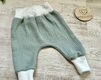 Baby pants muslin &quot; Windelpups&quot; HerzlichbySebastian