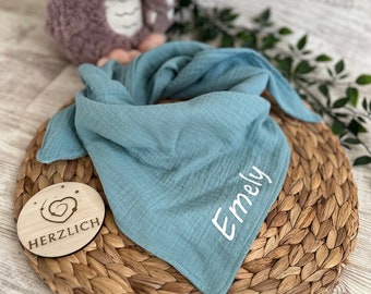 Muslin triangular scarf for children, named "Spring Breeze" by Sebastian