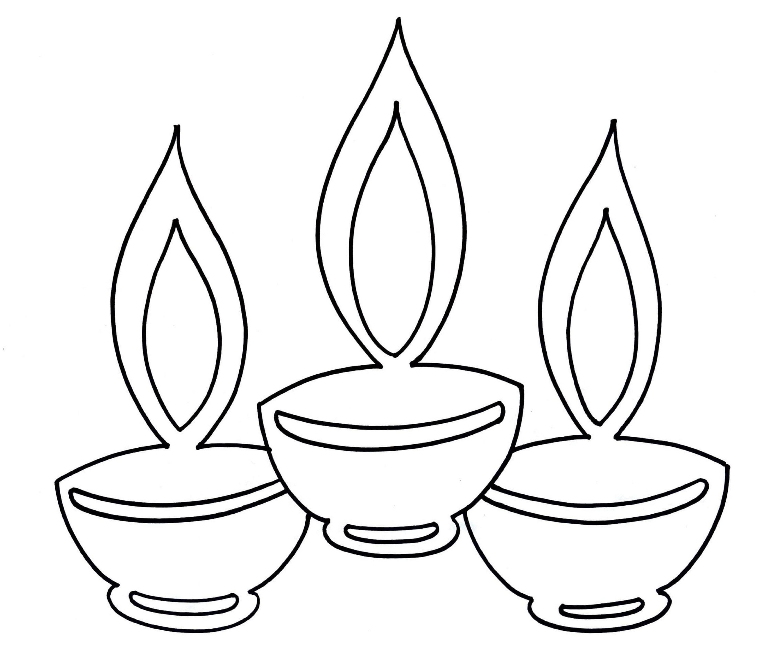 Three Diyas Cutout SVG - Etsy, image size:3000x2494