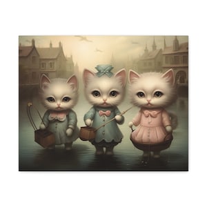 Whiskered Dreamscapes Canvas Wall Art Print