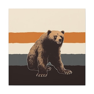 Emblem of Bear Pride Canvas Wall Art Print