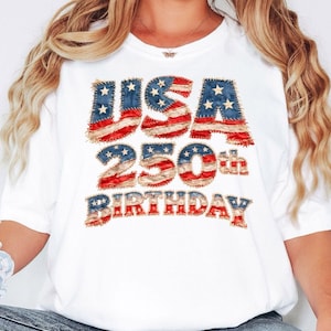 Comfort Colors USA 250周年記念シャツ、アメリカ建国250周年記念シャツ、愛国的なシャツ、7月4日シャツ、プリントのみ - ワッペンではありません