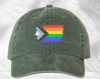 LGBTQ Rainbow Flag Hat, Pride Parade Cap, LGBTQ Support Cap, Transgender Pride Hat, Rainbow Hat, Bisexual Pride Cap, Pride Month Hat