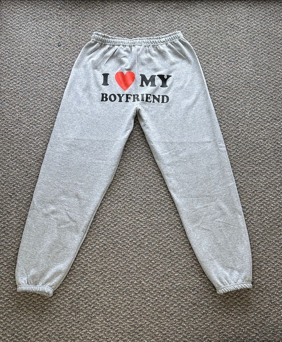 Grey boyfriend sweatpants sale