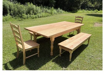 Modern Farmhouse Oak Table, Acadian Harvest Table