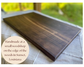 Extra Large Walnut Cutting or Serving Board, Handmade Charcuterie, Food Grade, NonToxic, Gift, Square or Rectangle Wood Serving Tray
