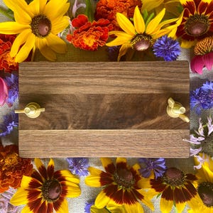 Flower Press Kit, Personalized, Walnut, Handmade, Small, Solid Wood, Heirloom, Nature, Homeschool Gift Science, Educational, Gold Silver