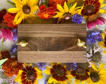 Flower Press Kit, Personalized, Walnut, Handmade, Small, Solid Wood, Heirloom, Nature, Homeschool Gift Science, Educational, Gold Silver