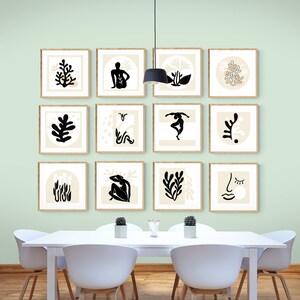 Matisse Art Prints Set of 12: Black, White & Tan Gallery Wall (Digital Download)
