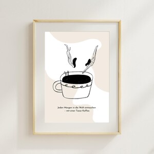 Poster for the wall - Instant download in A3 format, poster, art print, gift idea, wall art, digital download, coffee, coffee