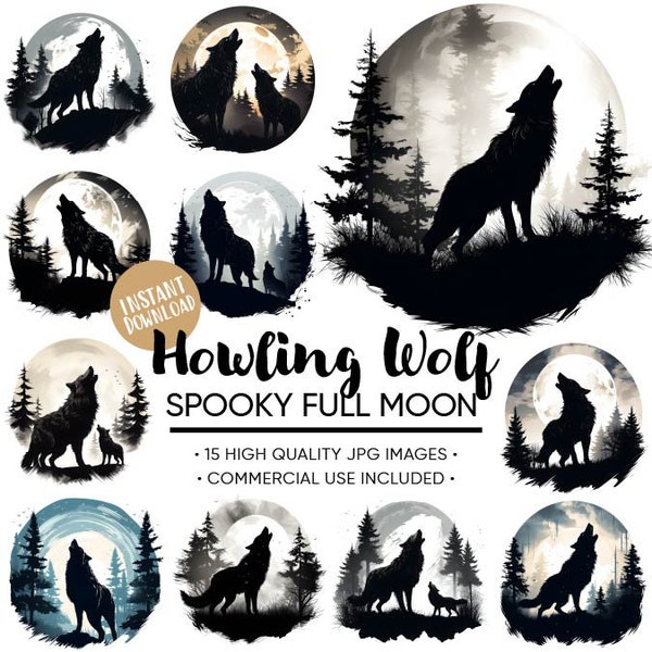 Howling Wolf Moon - Etsy