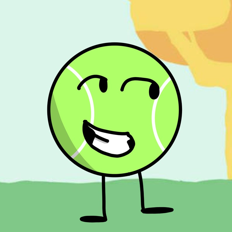 Tennis Ball From BFDI and BFB Etsy