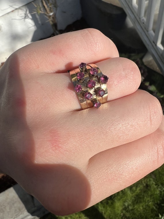 Vintage 14K Solid Yellow Gold Harem Ruby Princess… - image 4