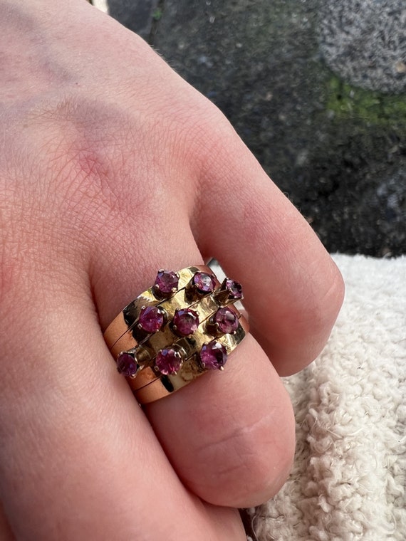 Vintage 14K Solid Yellow Gold Harem Ruby Princess… - image 7