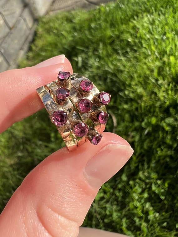 Vintage 14K Solid Yellow Gold Harem Ruby Princess… - image 1