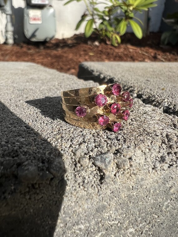 Vintage 14K Solid Yellow Gold Harem Ruby Princess… - image 3