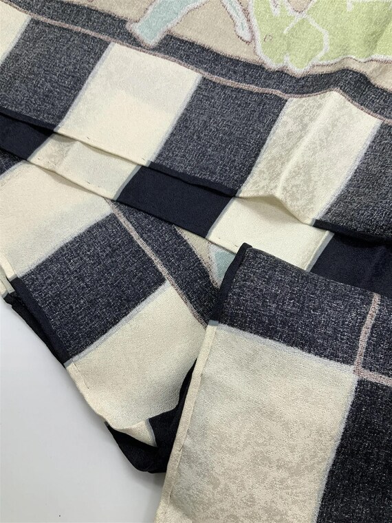 Silk Elephant Scarf, Hand Rolled Edges, NIP - image 5