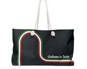 Retro draagtas van Italië: kunst met Italiaanse vlag, reistas