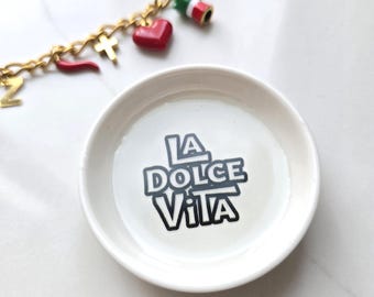 La Dolce Vita Ring Dish – Porcelain Italian Jewelry Holder