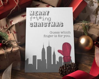 NYC New York City Lustige Weihnachtskarte