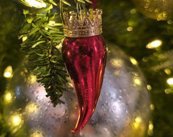 The Original Hornament™ – Italian Horn Holiday Collectible- GOLD OR SILVER