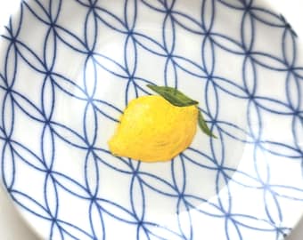 Hand Painted Lemon Ring Dish – Amalfi Citrus Jewelry Tray, Italian Ceramic Gift