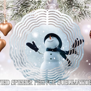 Snowman Wind Spinner PNG for Sublimation | Winter Wind Spinner PNG | Sublimation Design | Wind Spinner Instant Download