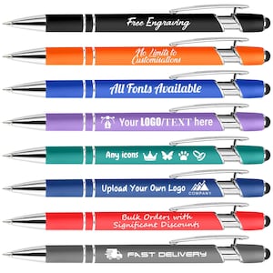 Personalised Pens: Pack of 1 to 500, Logo/Text, Bulk Order