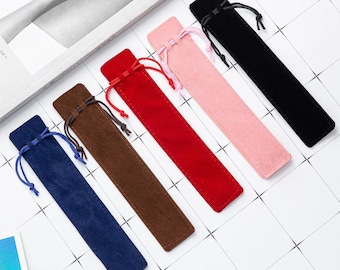 Velvet Pen Pouch, Drawstring Gift Sleeve