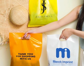 Personalized Logo Printed Polythene Carrier Bags: Event Shopping Bags